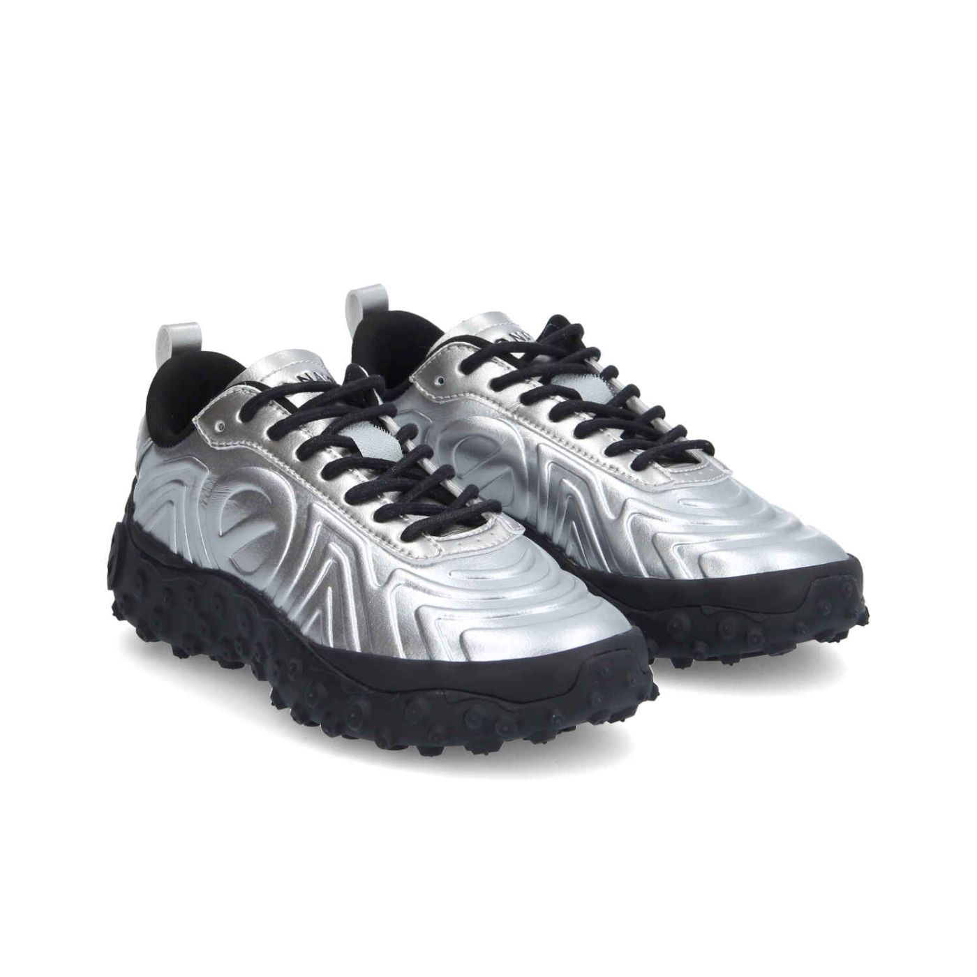 ONDA SNEAKER W - LEATHER METAL - ARGENT